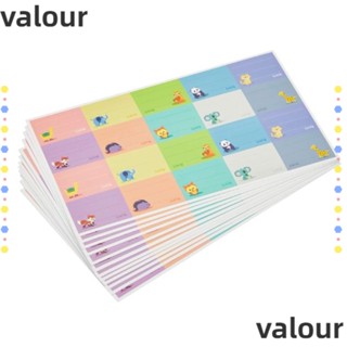 Valour สติกเกอร์ฉลากชื่อ 1.5*1 นิ้ว มีกาวในตัว หลากสีสัน สําหรับติดตกแต่งสํานักงาน 500 ชิ้น