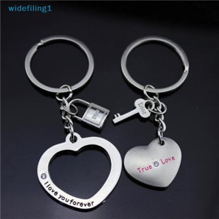 Widefiling1 พวงกุญแจโลหะ รูปหัวใจ I Love You Forever ของขวัญวันวาเลน 2 ชิ้น