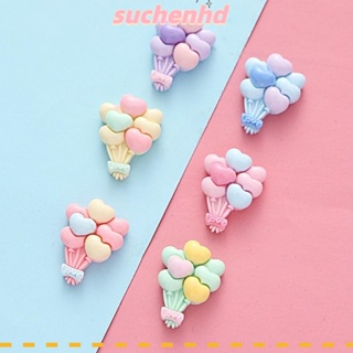 Suchenhd กิ๊บติดผมเรซิ่น รูปลูกโป่ง หัวใจ เครื่องประดับ สําหรับตกแต่งงานปาร์ตี้ Diy 30 ชิ้น