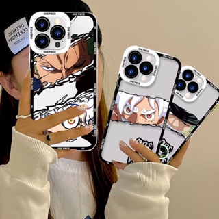 เคสโทรศัพท์มือถือ ซิลิโคนนิ่ม ใส กันกระแทก ลายลูฟี่ โซโร วันพีซ สําหรับ Samsung Galaxy A04 A13 A04E A24 A23 A52 A53 A33 A52S M23 5G S20 S21 FE