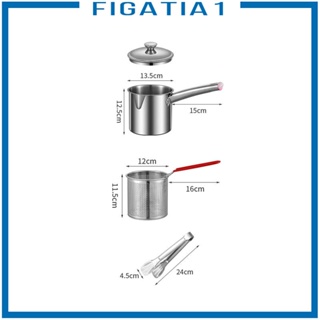 [figatia1] หม้อทอดไร้น้ํามัน สเตนเลส ขนาดเล็ก สําหรับปิกนิก