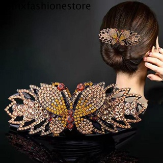 Mxfashione กิ๊บติดผมหางม้า ผีเสื้อ แวววาว หรูหรา สําหรับผู้หญิง