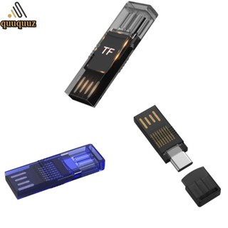 Quu 2 In 1 อะแดปเตอร์การ์ดรีดเดอร์ USB3 0 USB Type C เป็น SD TF OTG