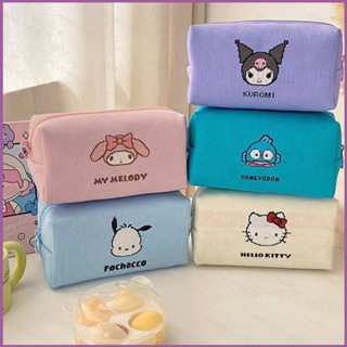 Sq2 Sanrio Kuromi Pochacco HelloKitty กระเป๋าเครื่องสําอาง ลายการ์ตูนน่ารัก ความจุขนาดใหญ่ แบบพกพา