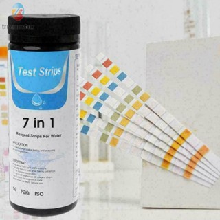 【TRSBX】Test Strips 50pcs 7 In1 Alkalinity Aquarium Fish Tank For Chlorine Kit