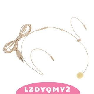 [Lzdyqmy2] ชุดหูฟังไมโครโฟน แบบเกี่ยวหู ขนาดเล็ก XLR 3Pin 4Pin 3.5 มม. สีเบจ