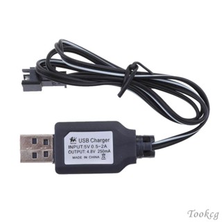 [Tookcg] สายชาร์จ USB 4.8V 250mA ปลั๊ก SM สําหรับแบตเตอรี่ Ni-MH 50 ซม.