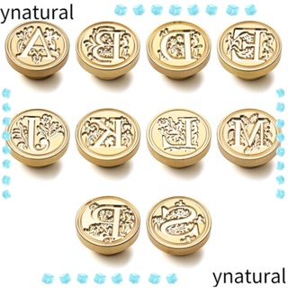 Ynatural หัวแสตมป์ขี้ผึ้ง ทองแดง ลายตัวอักษร สําหรับตกแต่งสมุดภาพ