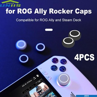 Uniis ฝาครอบจอยสติ๊ก ซิลิโคน กันลื่น ตามหลักสรีรศาสตร์ สําหรับ Asus ROG Ally Stem Deck 4 ชิ้น