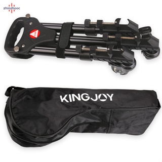 Vip KINGJOY VX-600 ขาตั้งกล้องโลหะ สามล้อ พร้อมฐานรอก สําหรับกล้องวิดีโอ