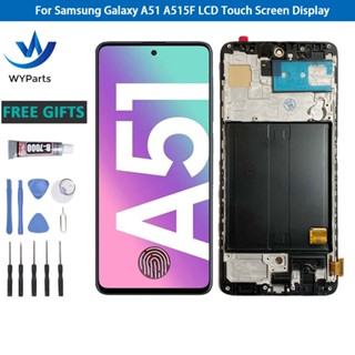 Super OLED อะไหล่หน้าจอสัมผัสดิจิทัล Lcd สําหรับ Samsung Galaxy A51 A515F A515FN/DS A515