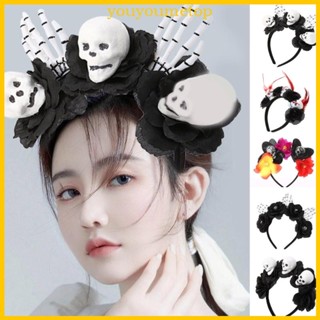 Halloween Skull Head Headband Headband Hair Hoop Headband Flower Decorative