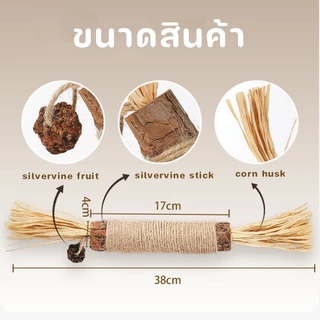 พร้อมส่ง(38cm) อันใหญ่มาก ไม้มาทาทาบิ ขัดฟันไม้ ไม้ขัดฟันแมว ของเล่นแมว ลดคราบหินปูน ก้านมาทาทาบิ ไม้แปรงฟันแมว