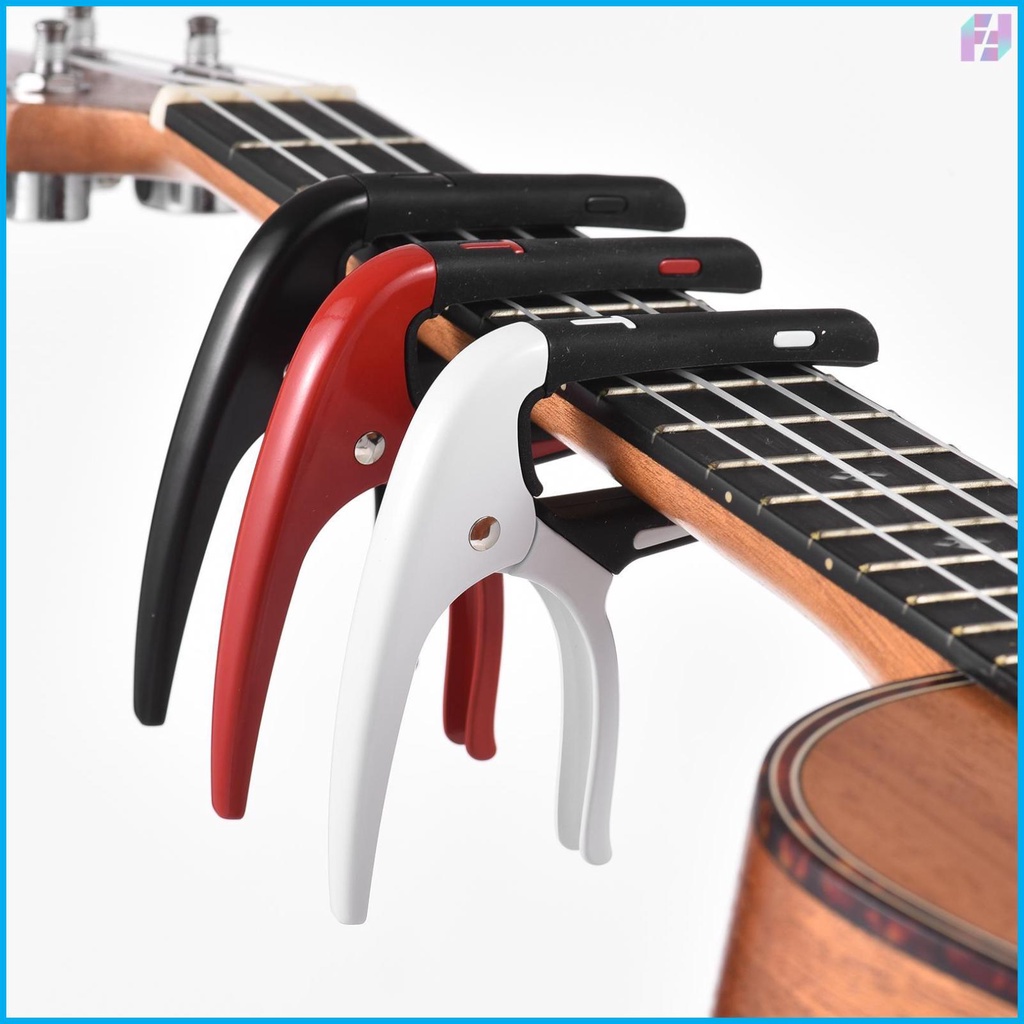 Portable Guitar Capo with Guitar Pick - Tone Changer for Acoustic Electric Guitars Ukulele Mandolin - Achieve Perfect Pitch and Sound