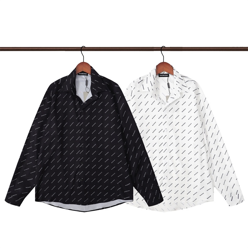 เสื้อเชิ้ตพิมพ์ลายตัวอักษรแบรนด์เต็มแฟชั่นและอเนกประสงค์พร้อมส่วนบนที่สวยงามใส่ได้ทั้งชายและหญิง!จูเรส