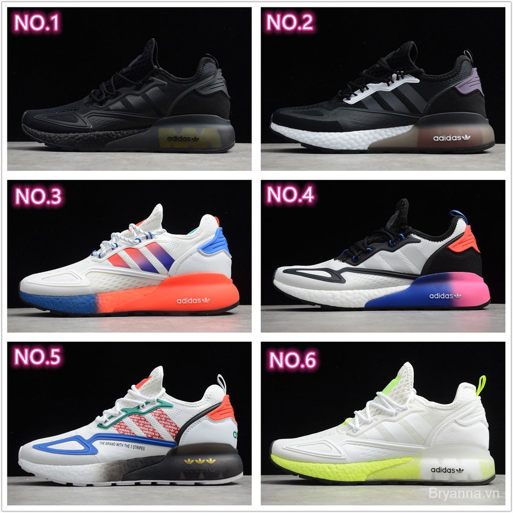 Adidas รองเท้าผ้าใบ ZX 2k boost ZX 2k hj8453 แฟชั่น สําหรับผู้ชาย 6 สี