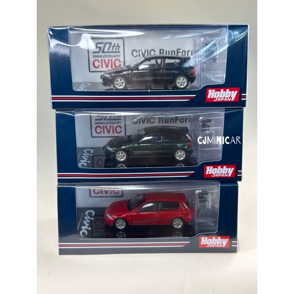 🔹Honda Civic EG6 SiR-S With Engine Display Model Scale 1:64 ยี่ห้อ Hobby Japan