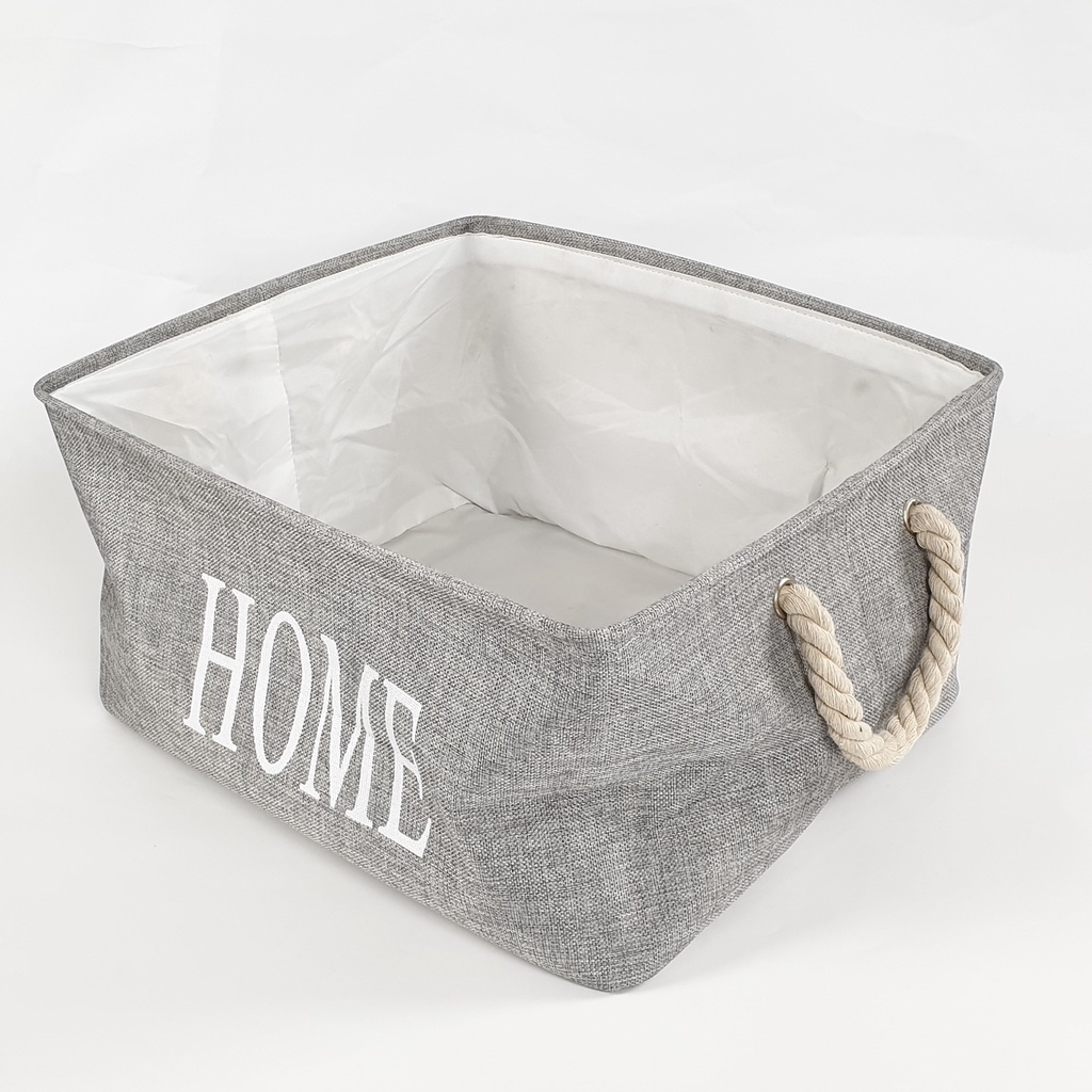 GlobalHouse ตะกร้าผ้าเหลี่ยม รุ่น ZHY003-GY ขนาด 40x45x25 รูปที่ 7