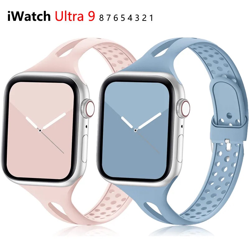 สายนาฬิกาข้อมือซิลิโคน สําหรับ Apple watch Ultra2 40 มม. 44 มม. 41 มม. 45 มม. 49 มม. 38 มม. iWatch 9 3 5 se 6 7 8 Ultra