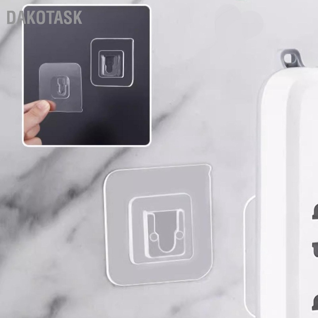 DAKOTASK ล้างตะขอติดผนังกาวสองด้านกันน้ำกาวตะขอติดผนัง Traceless Wall Mount ตะขอเหนียวสำหรับห้องครัวห้องน้ำ