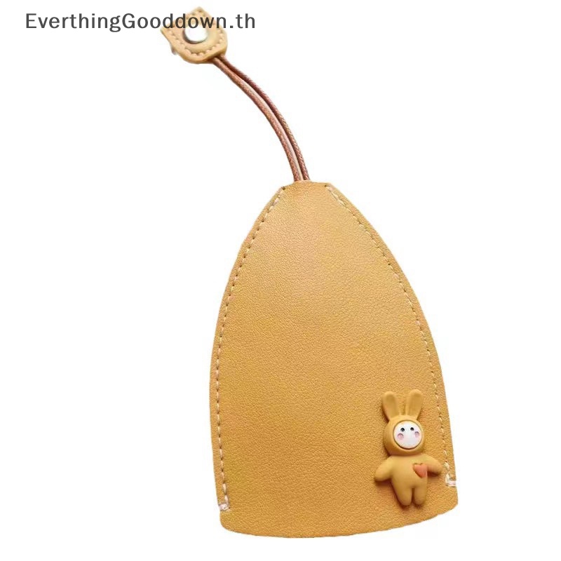 Ever เคสกุญแจรถยนต์ หนัง PU แบบดึงออก ลายการ์ตูนสัตว์น่ารัก ความจุขนาดใหญ่