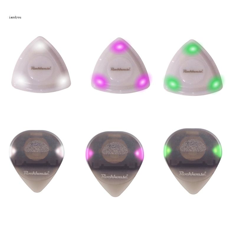 ✿ ปิ๊กกีตาร์ LED เรืองแสง สําหรับกีตาร์อะคูสติกไฟฟ้า แมนโดลิน และเบส