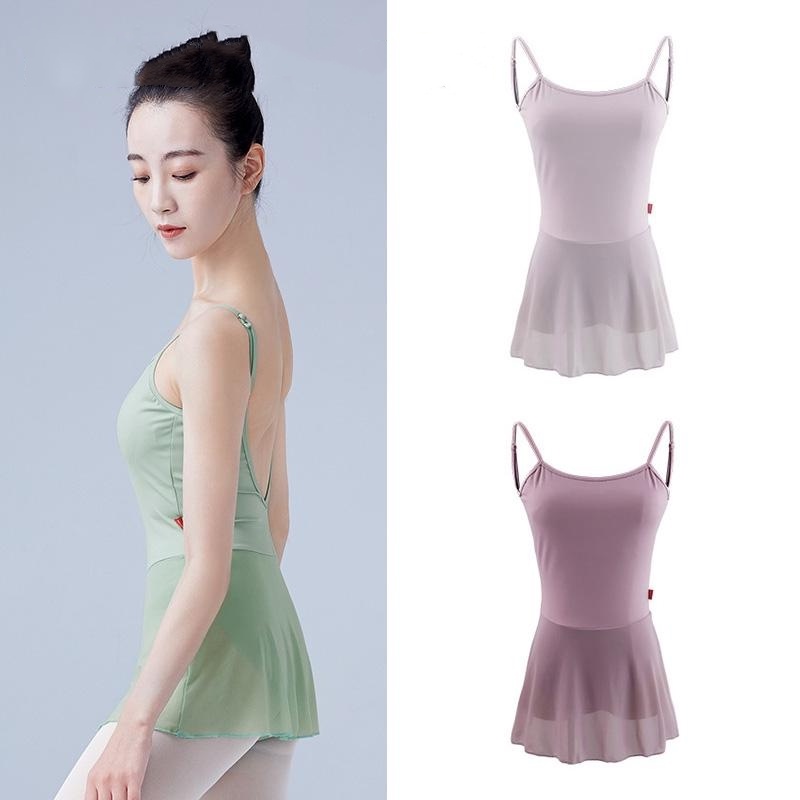 บัลเล่ต์ Leotards สําหรับผู้หญิงเต้นรํา Camisole ยิมนาสติก Leotard บัลเล่ต์เครื่องแต่งกายบอดี้สูทชุดว่ายน้ําฝึกประสิทธิภาพเสื้อผ้า