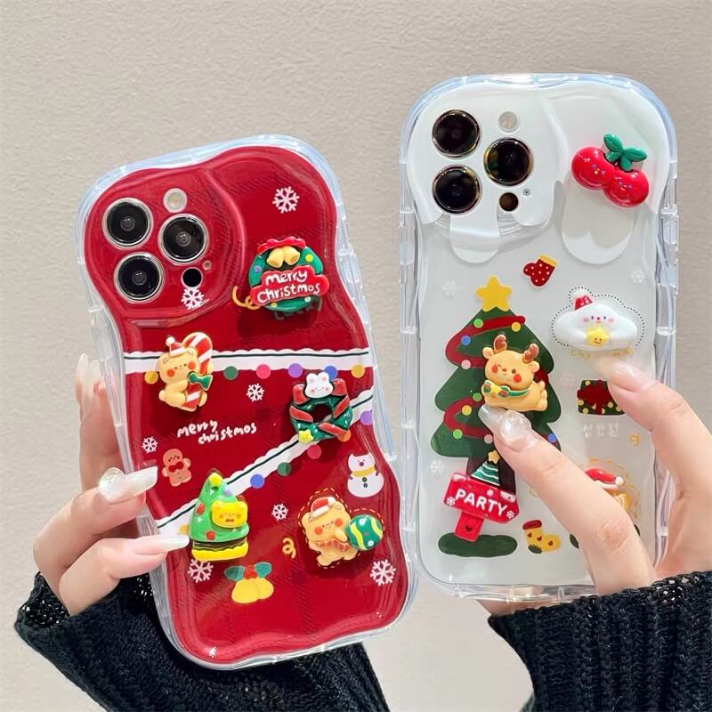 Cute เคสคริสต์มาส OPPO Reno 13 12 11 F 10 10Pro+ 8T 8 5G 7Z 8Z 7 4G 6 6Z 5Z 5F 5Lite 5 Pro Plus 6Lit