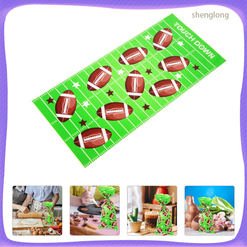 Shenglong Festival Bag Bags Bulk Candy Wrapping Football Dessert Packaging Party Favor 50 ชิ้น