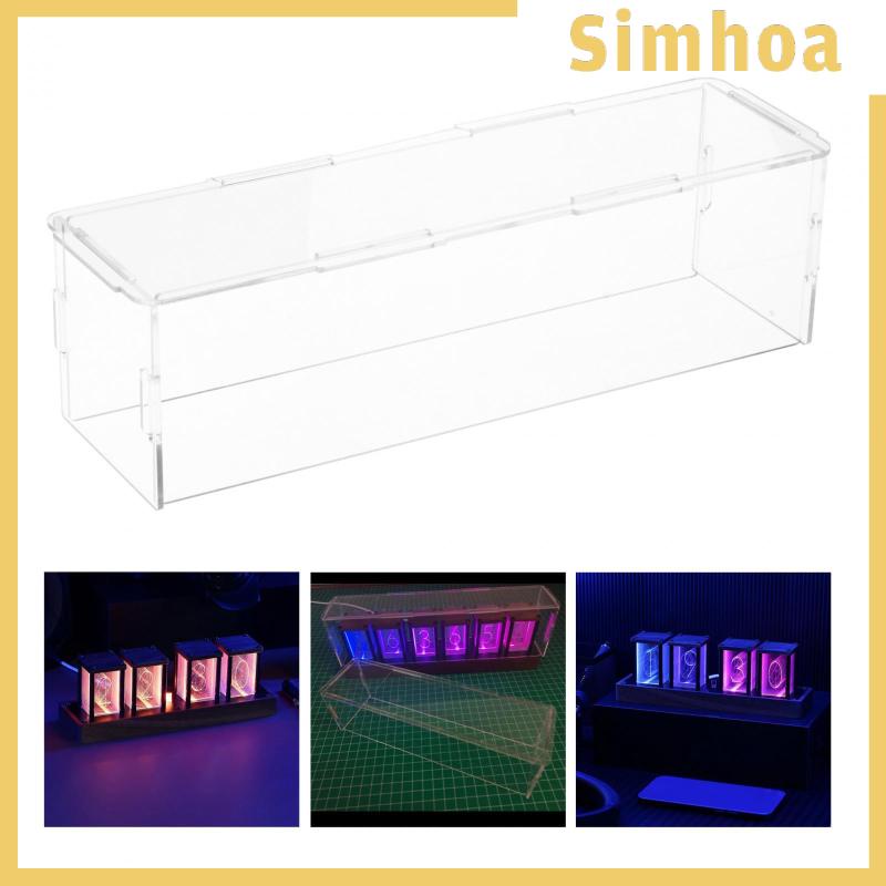 [SIMHOA] Nixie Tube Clock ฝาครอบกันฝุ่นอะคริลิคใสกล่องแสดง Dustcover สําหรับจัดระเบียบของเล่นน้ําหนั
