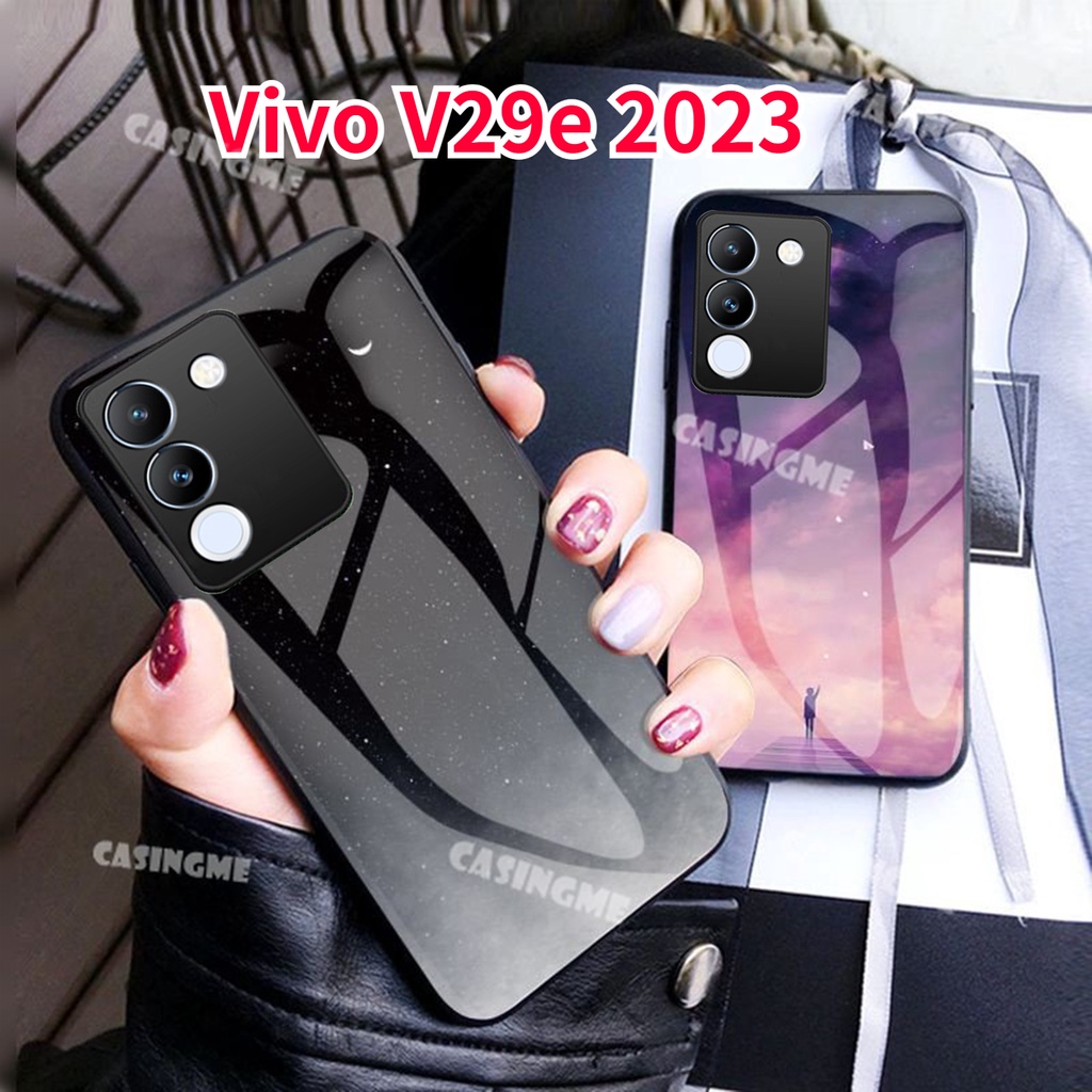 เคสโทรศัพท์มือถือกระจกนิรภัย แบบแข็ง กันกระแทก สําหรับ Vivo V29E 2023 V29E V 29 29V V29E V29E V 29E V29 E 5G 2023