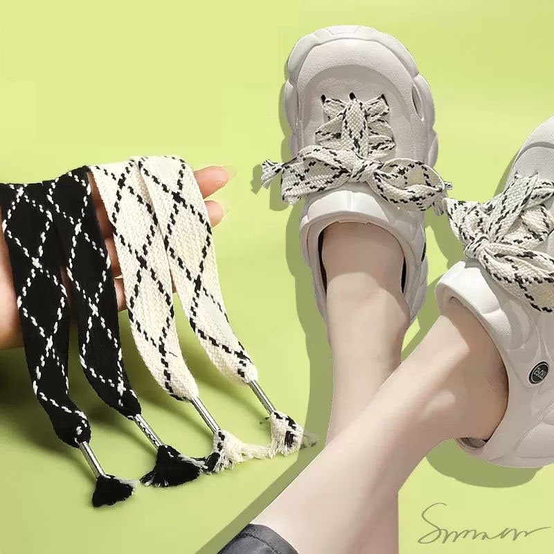 2.5 ซม. กว้าง Shoelace รองเท้าผ้าใบ Shoelace รองเท้า