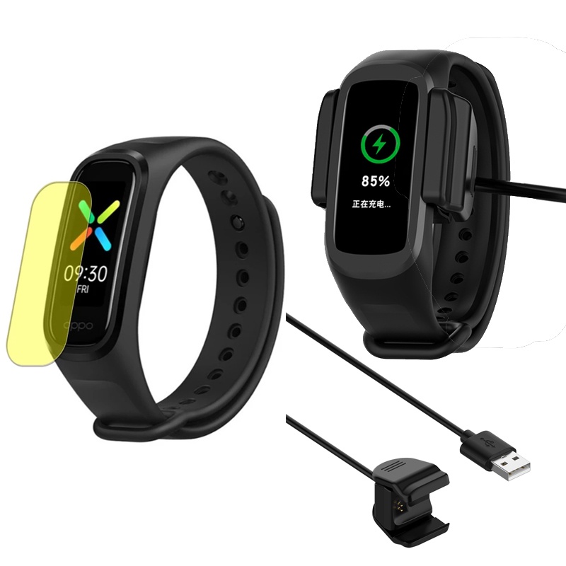 คลิปสายชาร์จ USB สําหรับ OPPO Band แท่นชาร์จ แท่นวาง อะแดปเตอร์ นุ่ม TPU ใส ฟิล์มป้องกัน