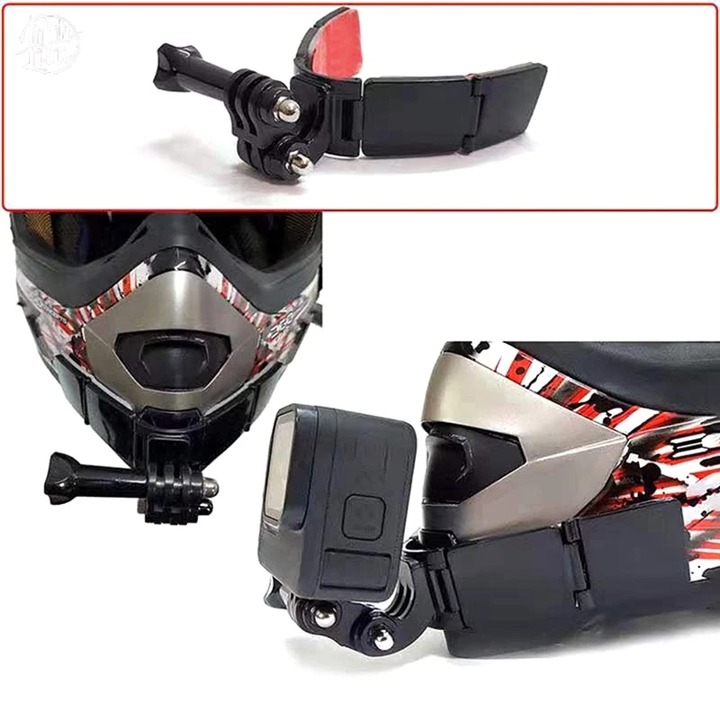 WL| หมวกกันน็อคแบบเต็มหน้า Chin Mount Holder สําหรับ 11 10 9 8 7 Insta360 สายคล้องกล้อง Flodable ด้านหน้า Chin Mount อุปกรณ์เสริมใหม่ thumbnail 3