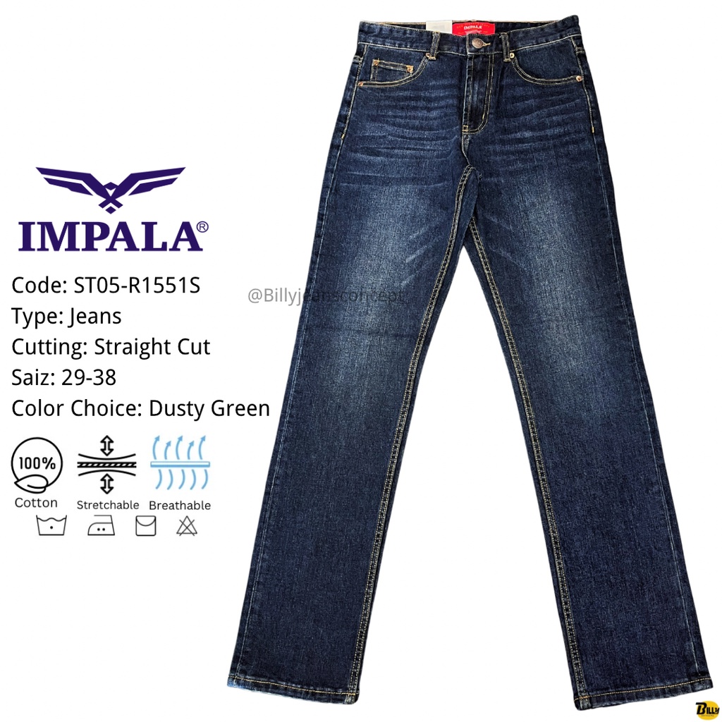 IMPALA Brand Mens Straight Cut Stretchable Jeans ( ST05-R1551S )