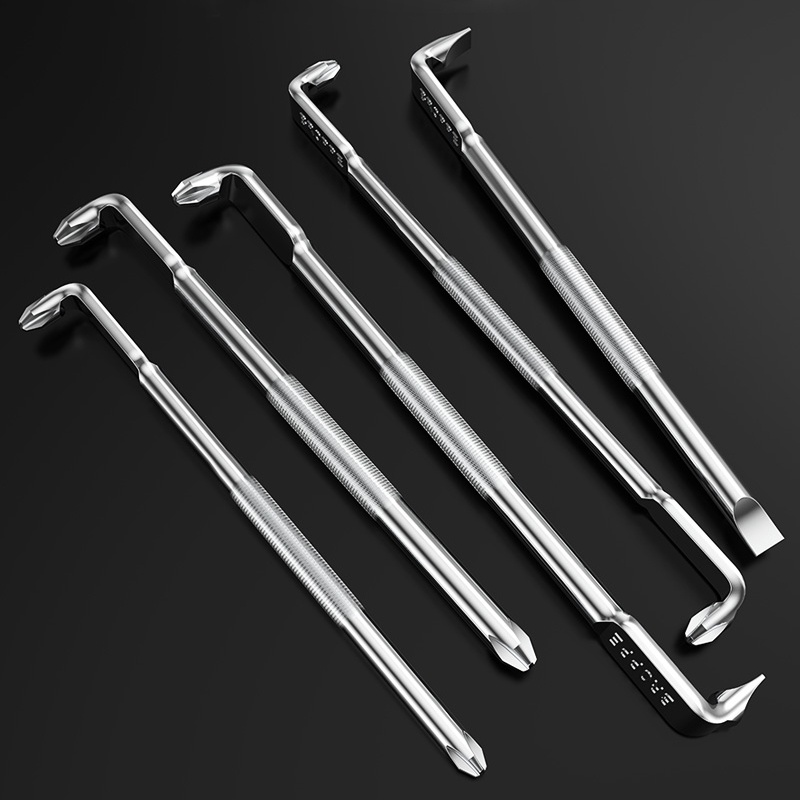 ข้างขวา90° Offset Z-Type ไขควงชุดรายละเอียดต่ํา, Double End Phillips Slotted Torx Hex หัวไขควง, S2 เ