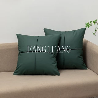 ปลอกหมอนอิง หนังเทียม ขนาด 45X45 ซม. กันน้ํา สีพื้น สไตล์นอร์ดิก สําหรับตกแต่งโซฟา ห้องนั่งเล่น
