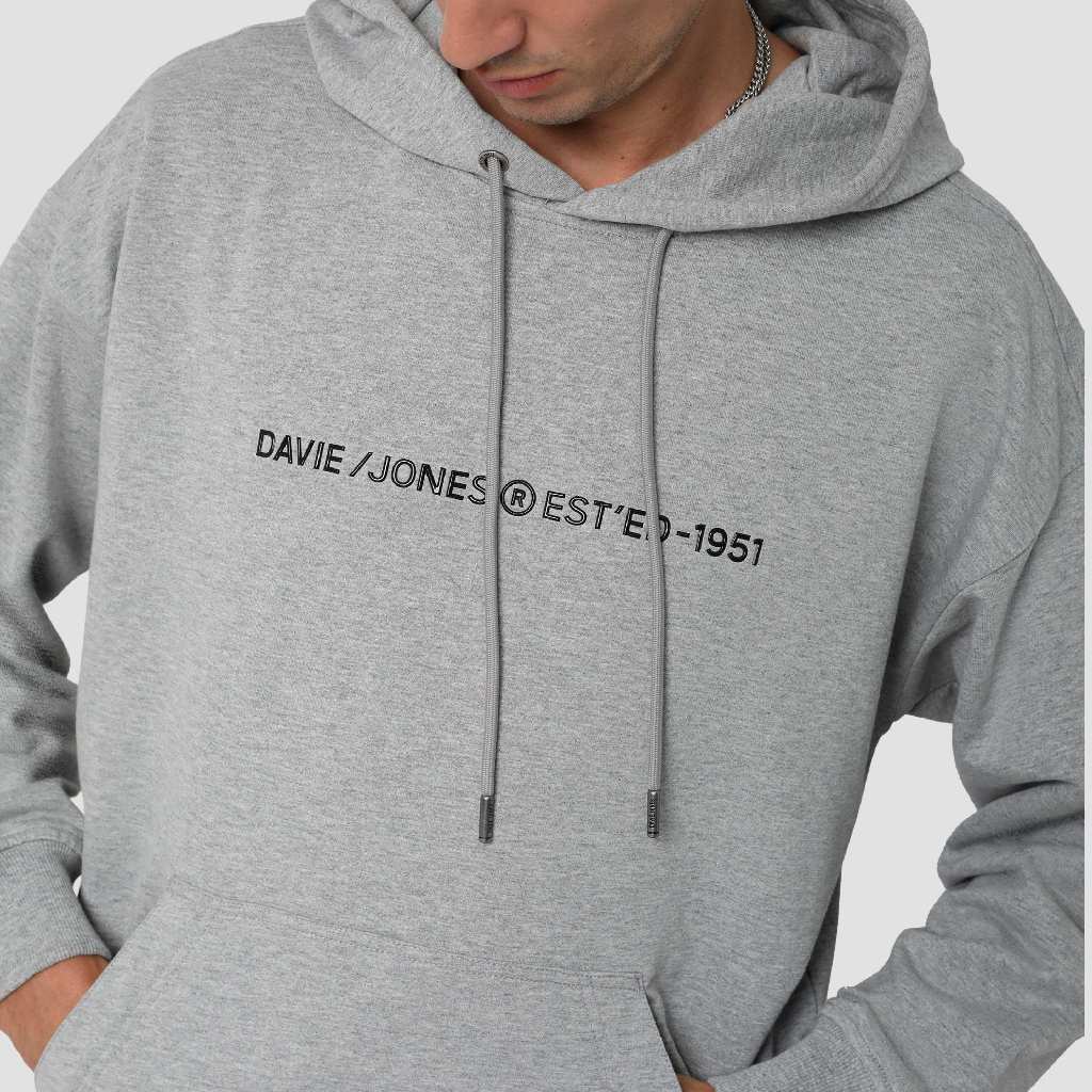 เสื้อฮู้ดผ้าหนาๆ DAVIE JONES เสื้อฮู้ดดี้ โอเวอร์ไซส์ สีส้ม สีเทา PU0015TD OR Pullover Hoodie in Gra