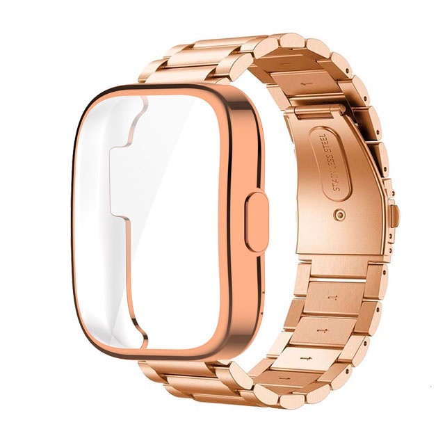 เคสสมาร์ทวอทช์+สาย amazfit bip5 สายนาฬิกาข้อมือ สเตนเลสสตีล สําหรับ Amazfit Bip 5 Bip5 Smart Watch Strap