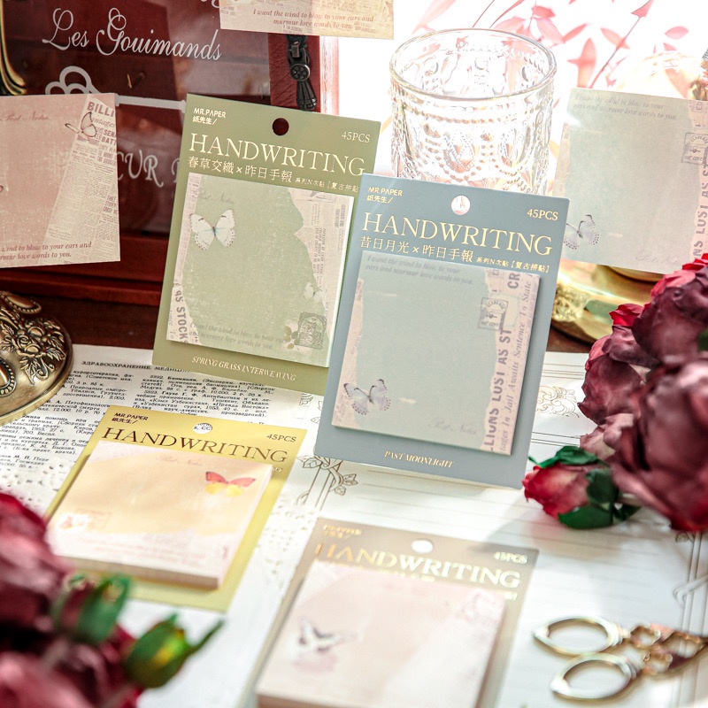 ชุดกระดาษโน้ต Mr.Paper ของแท้ 45 แผ่น พร้อมกาว