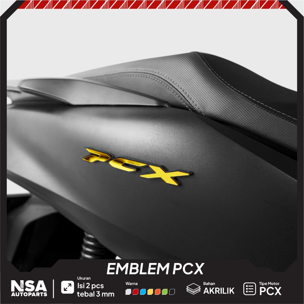 สติกเกอร์โลโก้ PCX PCX ลายนูน สีทอง และสีเงิน สําหรับรถจักรยานยนต์ HONDA PCX 1 ชุด 1 ชุด