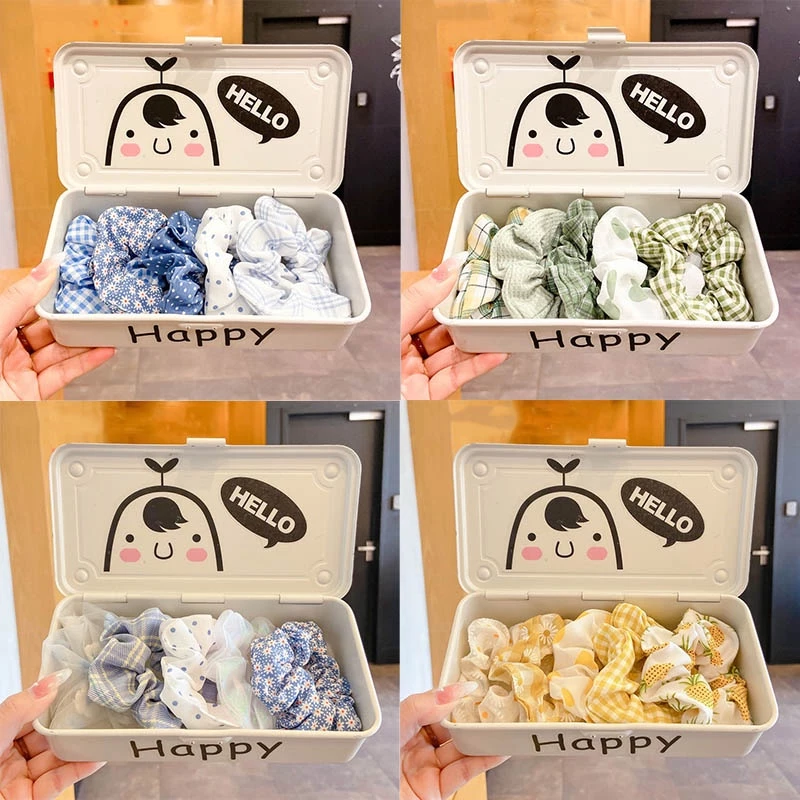 ยางรัดผม สีสันสดใส สไตล์เกาหลี 10 ชิ้น