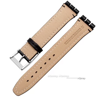 SWATCH สายนาฬิกาข้อมือ หนังแท้ 17 มม. 19 มม. กันน้ํา แบบเปลี่ยน สําหรับผู้หญิง และผู้ชาย