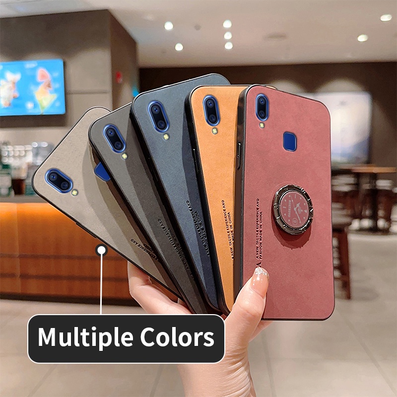 เคส Vivo V11i V9 Y85 Y95 Y93 Y91i Y91 V11 Pro V5 V5S Y67 Y30 5G Y55 5G V7 Plus Y1S Y91C เคสโทรศัพท์มือถือหนัง พร้อมแหวนขาตั้ง สําหรับ ZJYBP