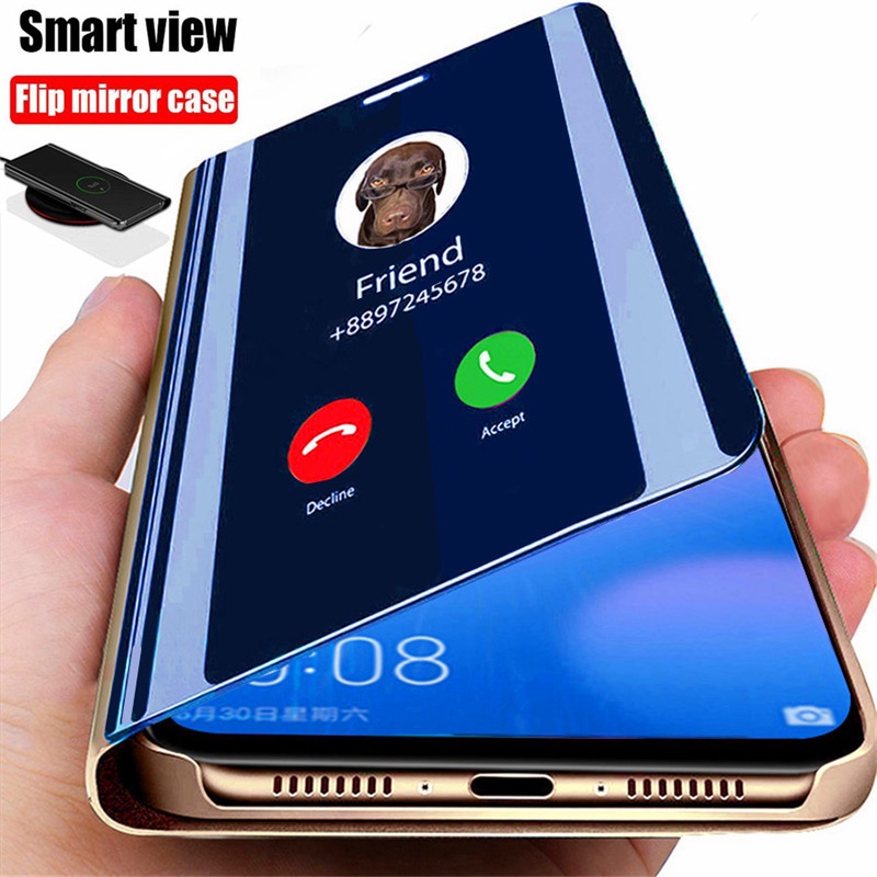 Smart Mirror Flip Case สําหรับ iPhone 15 Pro Max 14 Pro iP 14Pro 15Pro iP 14 Plus 15 ฝาครอบ