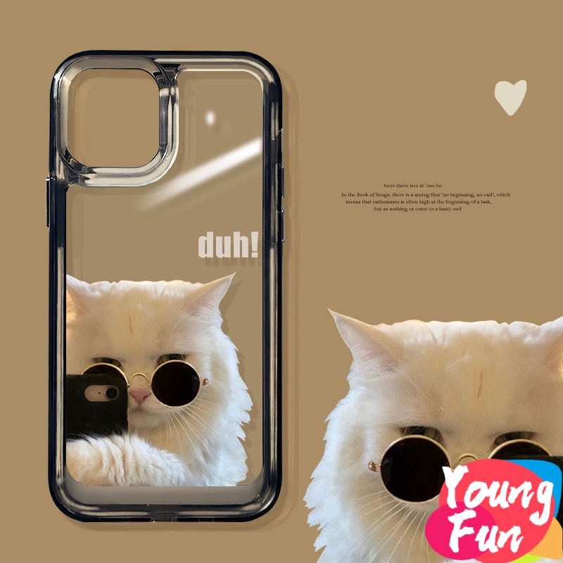ใช้ได้กับ: OPPO ซิลิโคนเคสโทรศัพท์อะคริลิคพิมพ์ด้วยใบหน้าแมวสีขาว เคสโทรศัพท์มือถือแบบนิ่ม TPU ใส สําหรับ OPPO A15 A15s A35 5G A16 A16s A54s A16K A16e A17 A17K A31 2020 A8 A5 A3s A12E A5 2020 A9 2020 A53 2020 A32 2020 4G