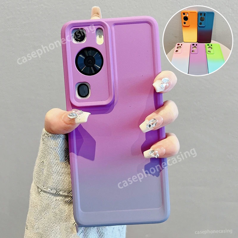 เคสซิลิโคนนิ่ม ไล่โทนสี กันกระแทก สําหรับ Huawei P60 P50 P40 P30 Pro P60Pro P50Pro P40Pro P30Pro P 6