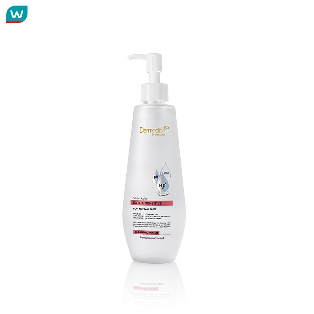 Dermaction Plus by Watsons เดอมาแอคชัน พลัส บาย วัตสัน วิตา-ไมเซล่า เอ็กซ์ตร้า เซนซิทีฟ คลีนซิ่ง วอเตอร์ 250มล
