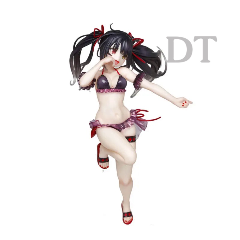 DT Anime DATE A LIVE Tokisaki Kurumi Figure 21CM PVC Sexy Swimsuit Standing Model Children Toys Collection  Gift Sculptu