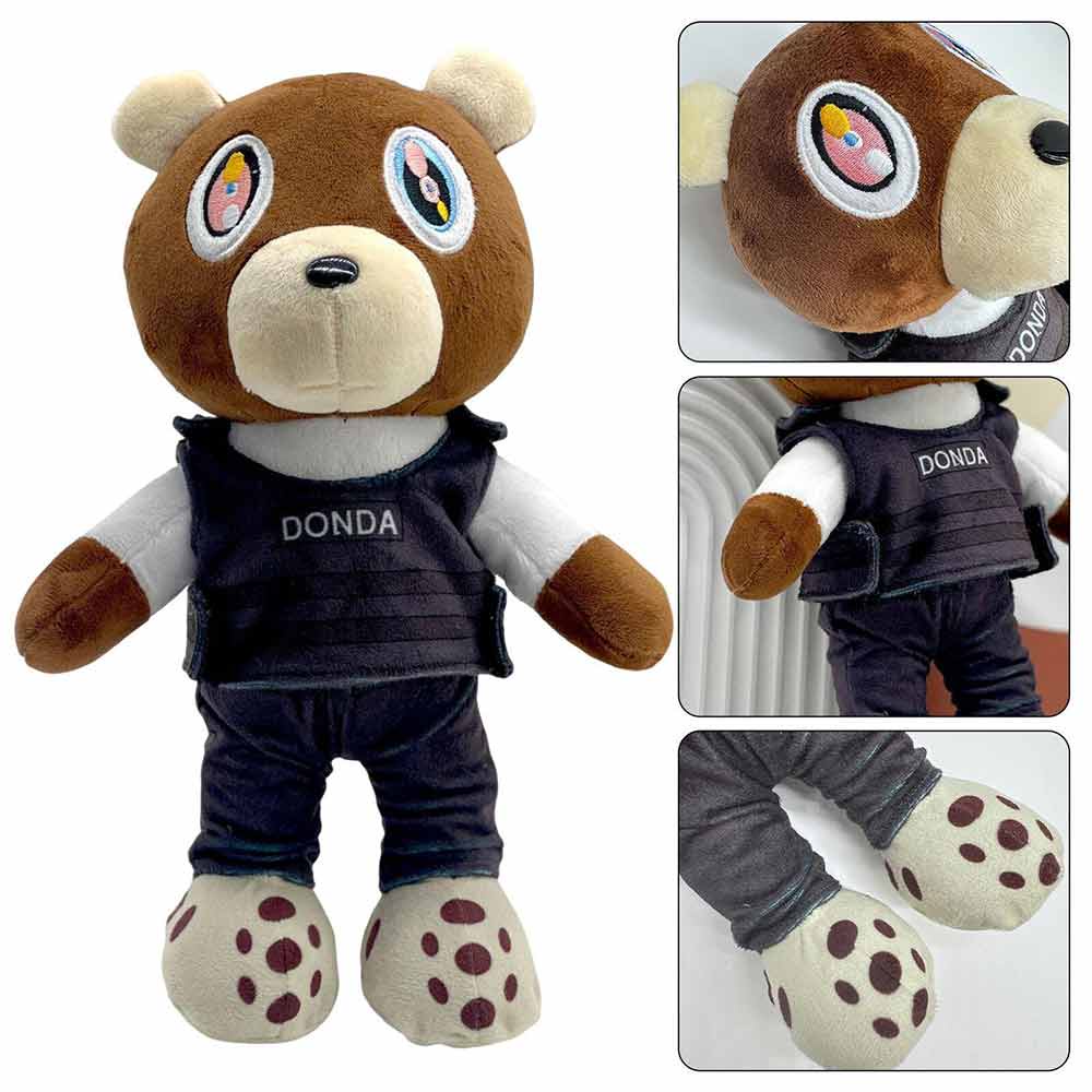 Kanye Teddy Bear Plush Doll Graduation Teddy Bear Stuffed Animal Bear Doll Gift